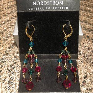 NWT Nordstrom Crystal Collection Chandelier Earrings